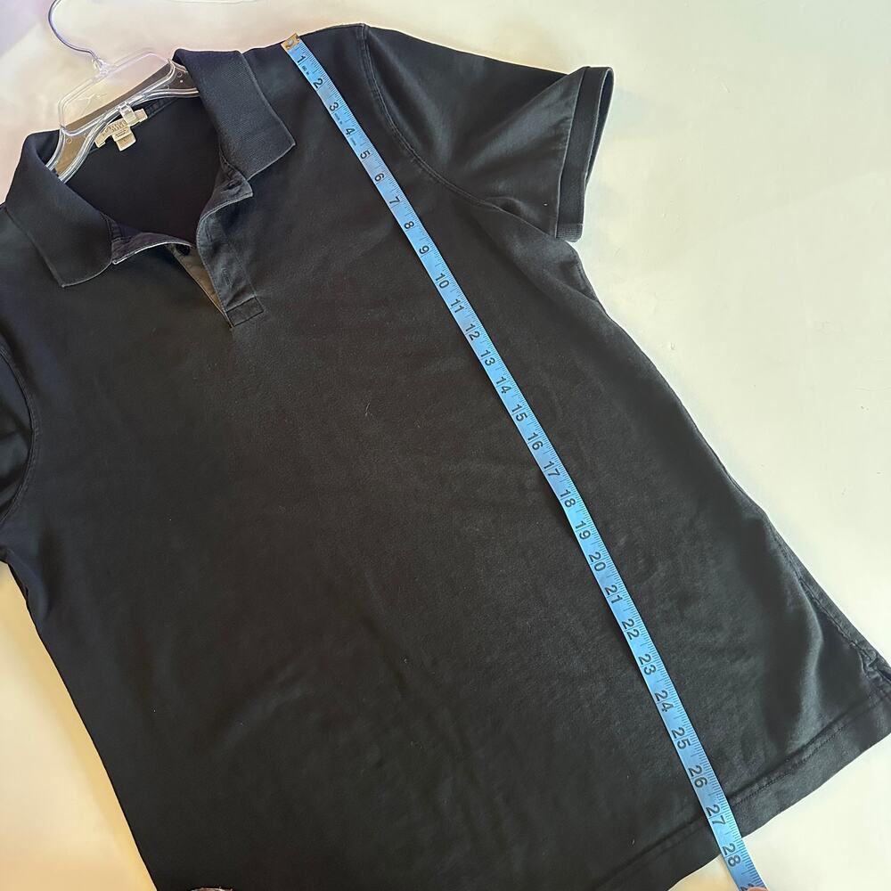Burberry Brit Polo Shirt Mens Large Black Plaid Trim Old Money Designer Golf - Picture 8 of 8